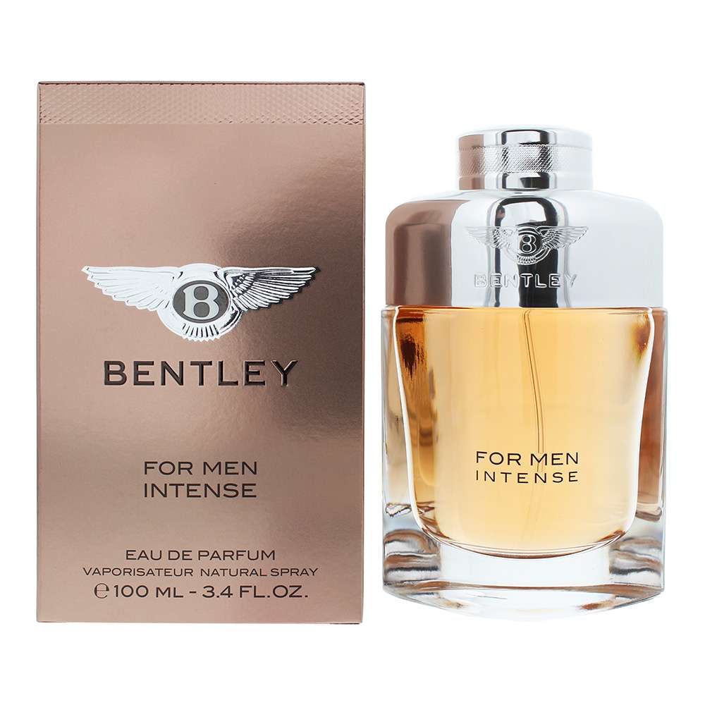 Bentley For Men Intense Eau de Parfum bottle and box, 100ml design shown