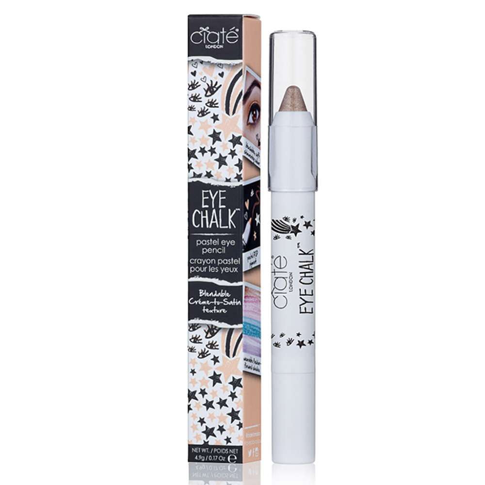 CIATÉ Eye Chalk Dot-To-Dot Nude product image with packaging and pencil for vibrant eye makeup application.