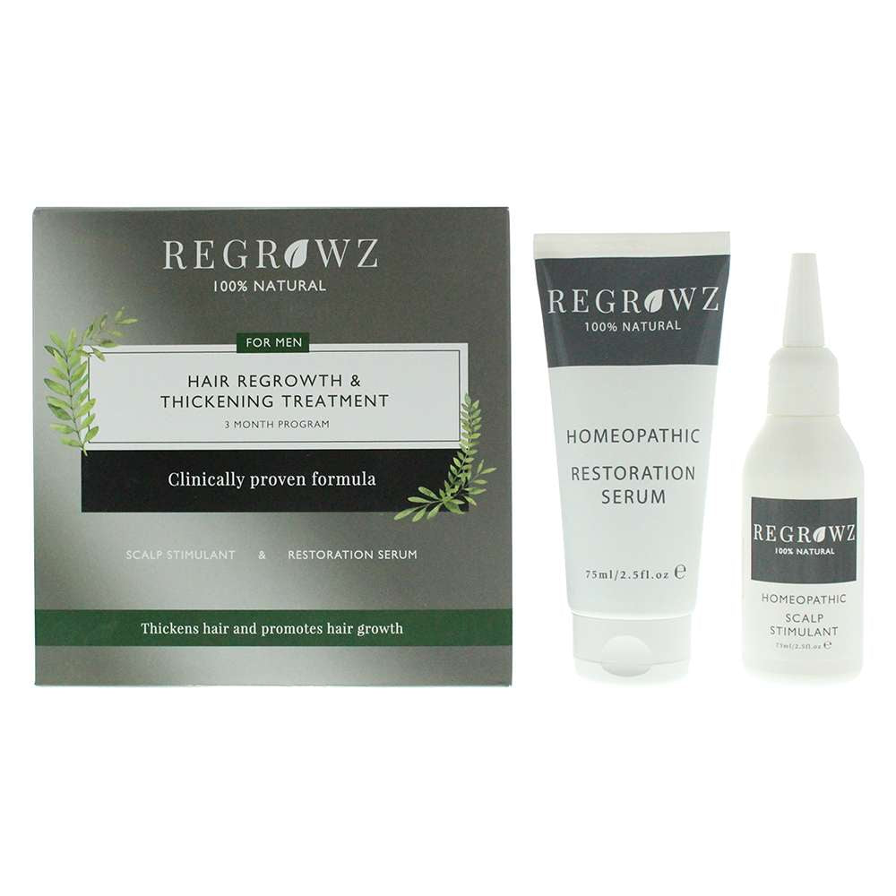 REGROWZ Hair Regrowth Thickening Treatment Three Month Program For Men