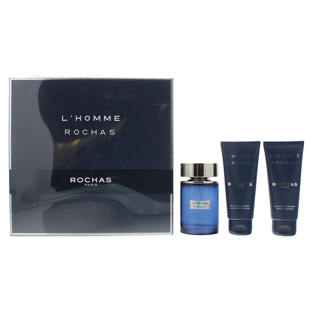 ROCHAS L'homme 3 Piece 100ML Shower Gel 100ML Aftershave Balm 100ML