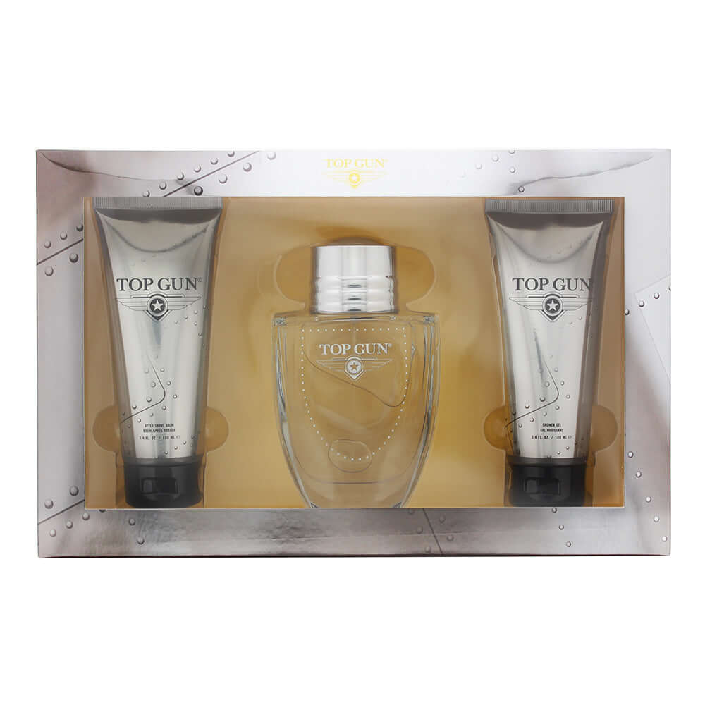 chevron 3 piece gift seteau de toilette 100ml - hair body wash 100ml - aftershave balm 100ml