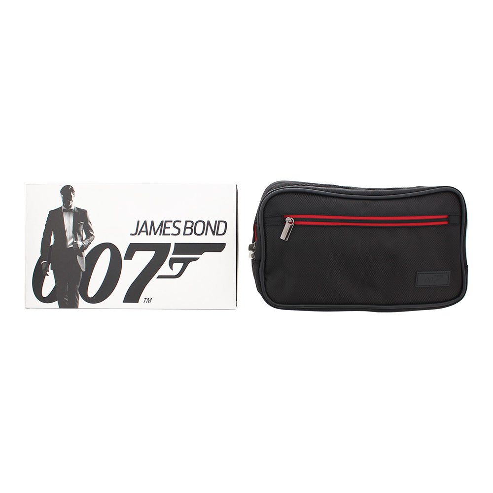 James Bond 007 wash bag toiletry bag with double zip compartments for men
