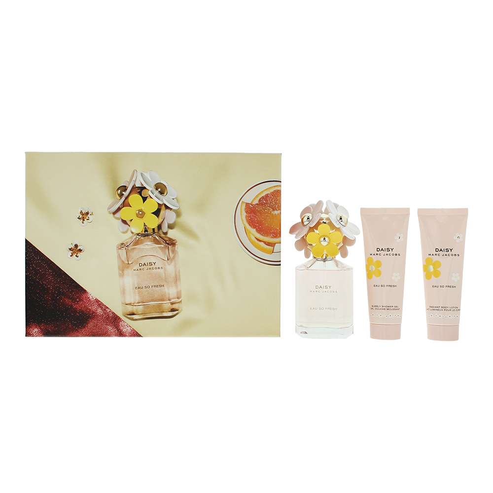 MARC JACOBS Daisy Eau So Fresh 3 Piece Eau De Toilette 75ml - Body Lotion 75ml - Shower Gel 75ml