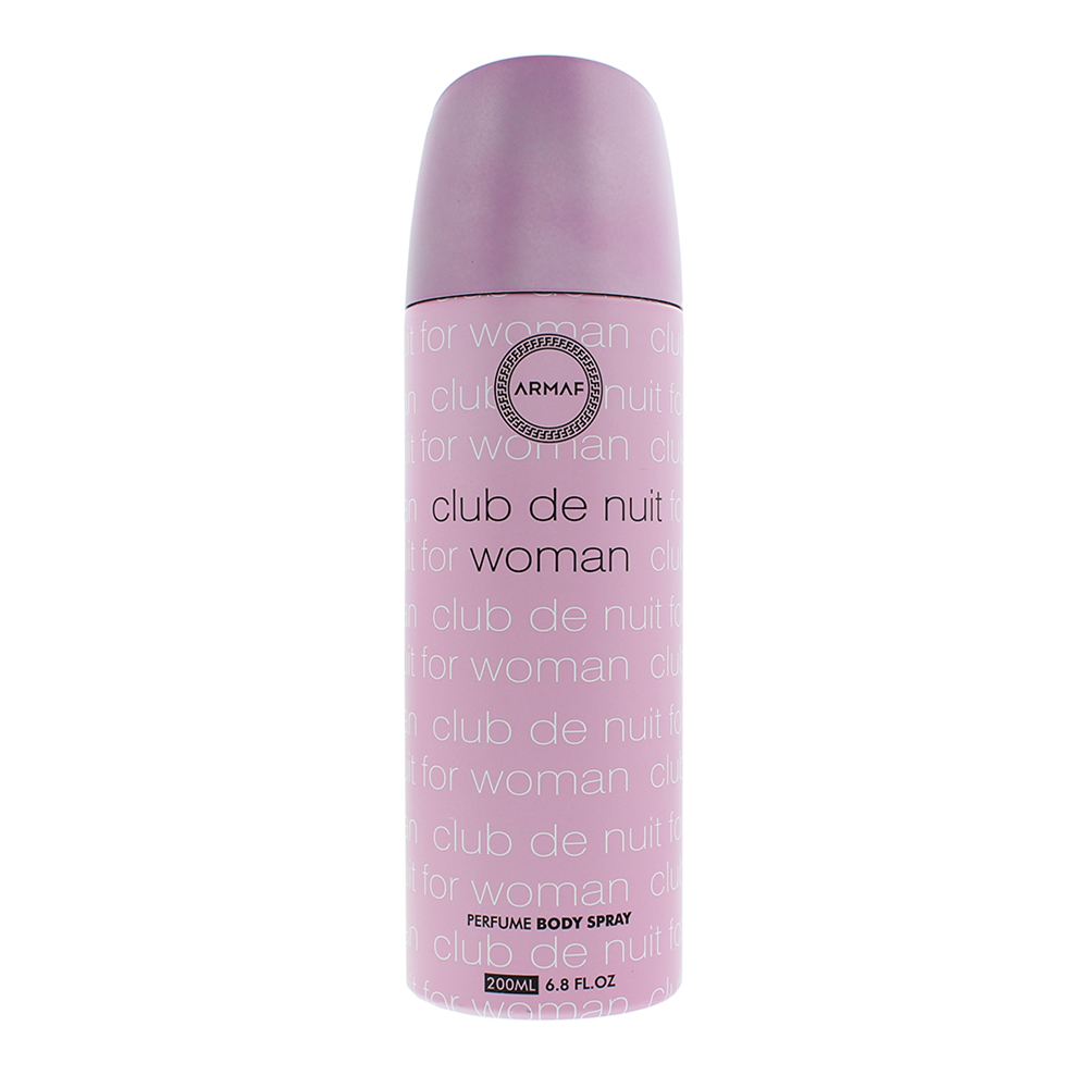 Armaf Club De Nuit Women 200ml body fragrance bottle on a light background, long-lasting scent for women.