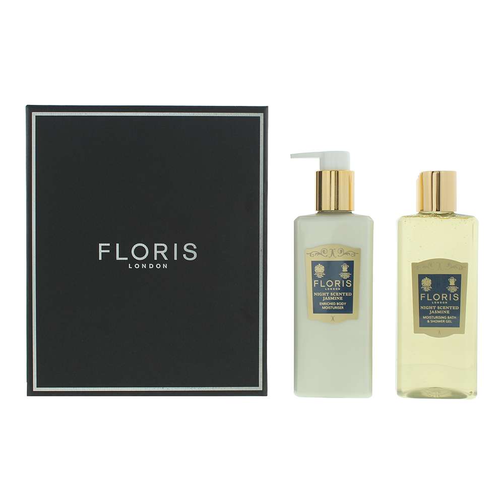 Floris Night Scented Jasmine 2 Piece Body Lotion 250ml - Shower Gel 250ml