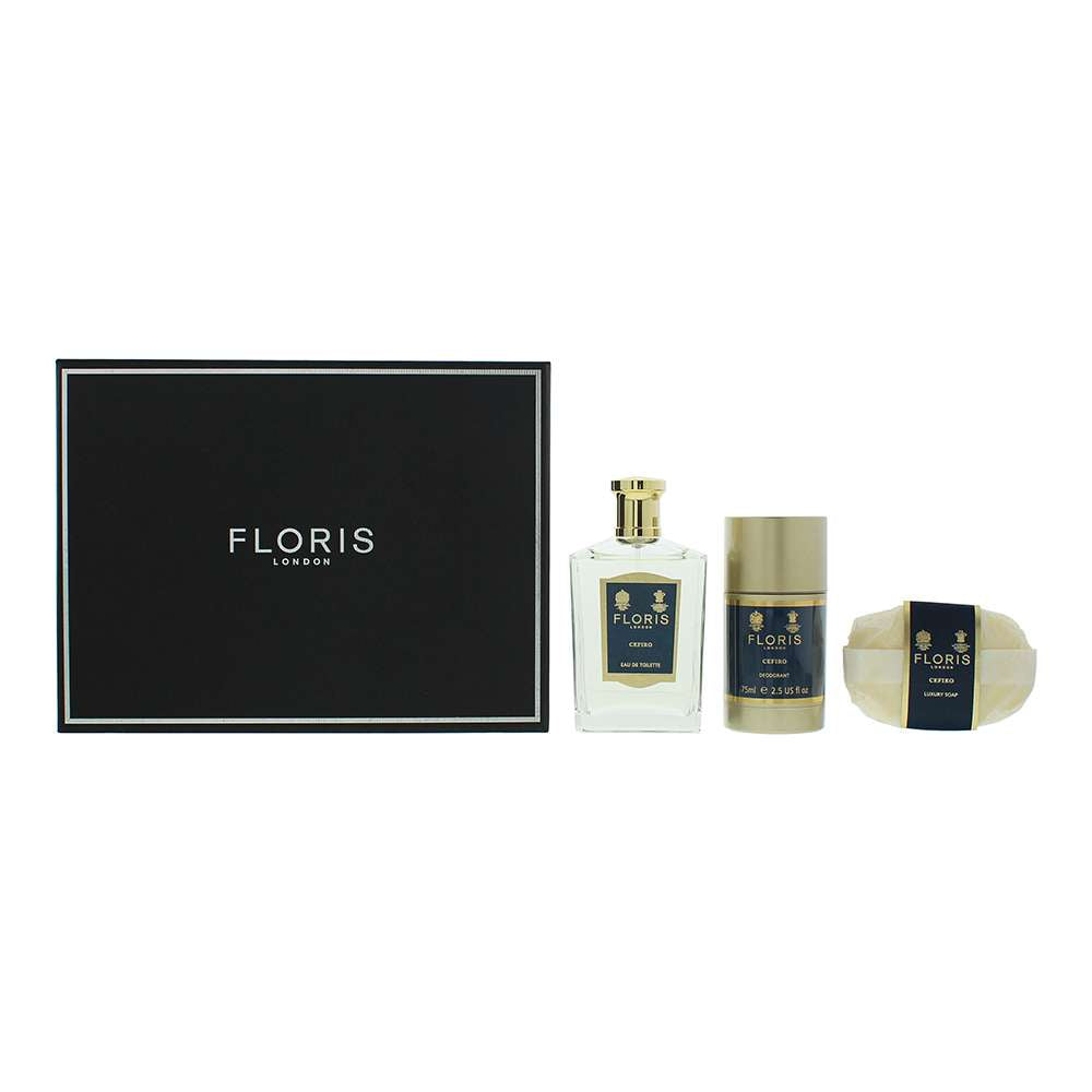 Floris Cefiro 3 Piece Eau de Toilette 100ml - Soap 100g - Deodorant Stick 75ml