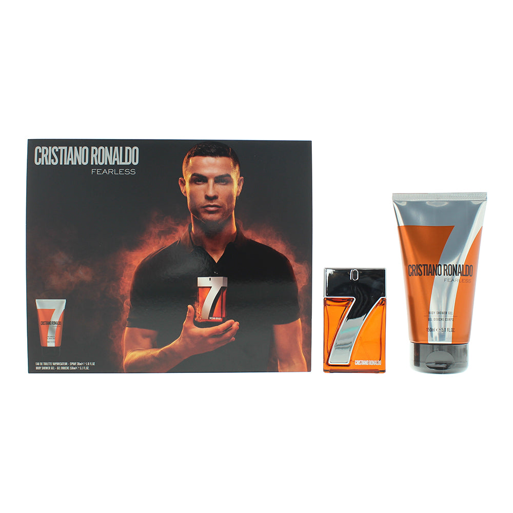 cr7 fearless 2 piece gift seteau de toilette 30ml - shower gel 150ml