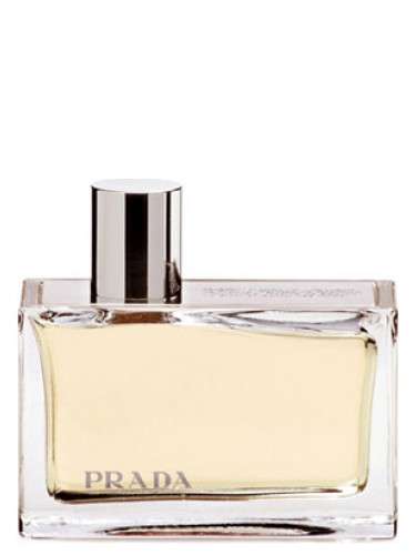 Prada Amber 10ml perfume subscription in a clear glass bottle with minimalist design.