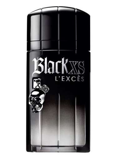Paco Rabanne Black XS L'Exces 10ml perfume subscription bottle with skull design.