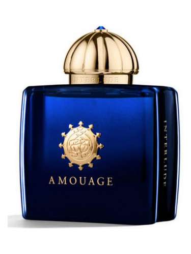 Amouage Interlude Woman 10ml decant vial from Scent & Co on light background, amber sweet warm spicy scent.