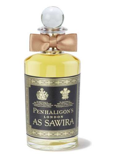 Penhaligon's As Sawira 10ml perfume subscription bottle with elegant design and golden liquid.