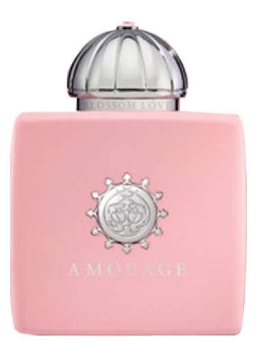 AMOUAGE Blossom Love 10ml Scent & Co perfume vial on light background, feminine floral fragrance for women.