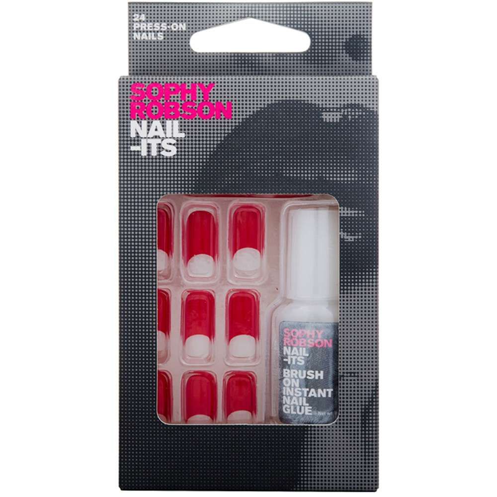 SOPHY ROBSON Nail-Its 24 X Red/White False Nails