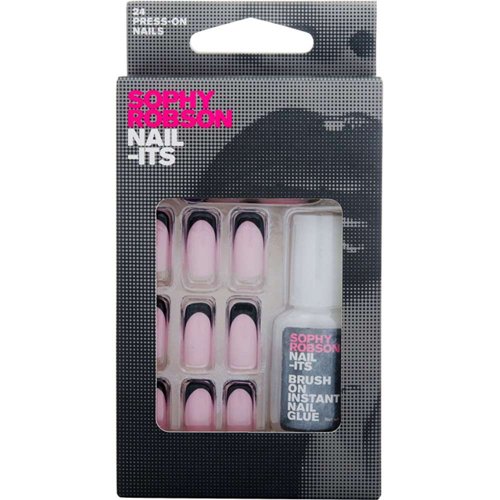 SOPHY ROBSON Nail-Its 24 X Pink/Black False Nails