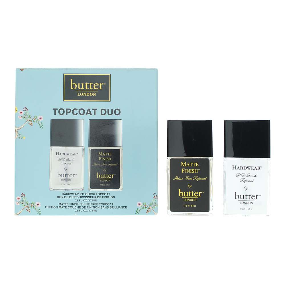 Butter London 2 Piece : Shine Top Coat 17.5ml - Matte Top Coat 17.5ml