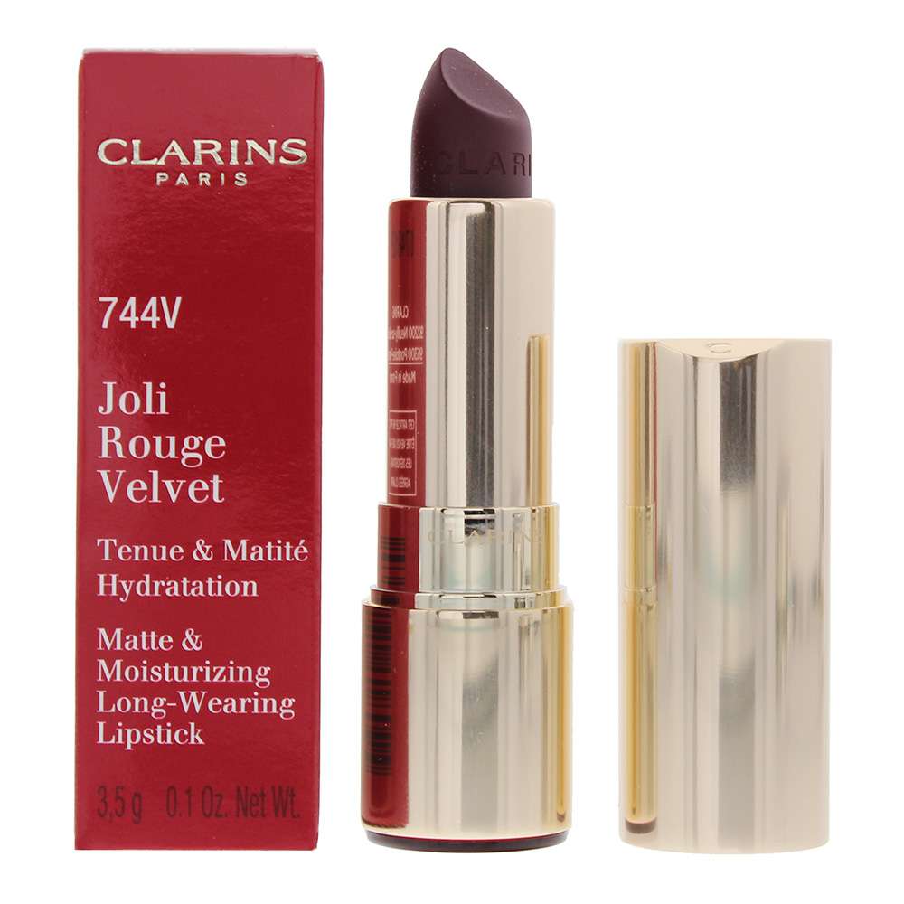 Clarins Joli Rouge Velvet Matte and Moisturising Long Wearing  744V Plum