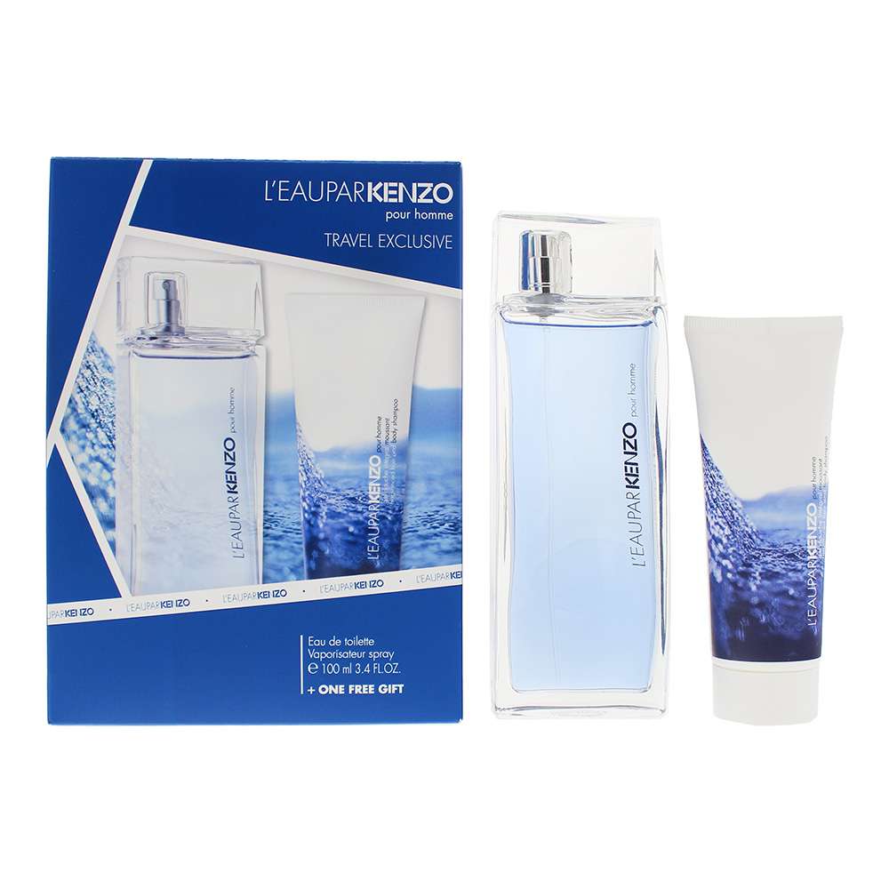 Kenzo L'eau Par  Pour Homme 2 Piece : Eau De Toilette 100ml - Hair  Body Shampoo 75ml