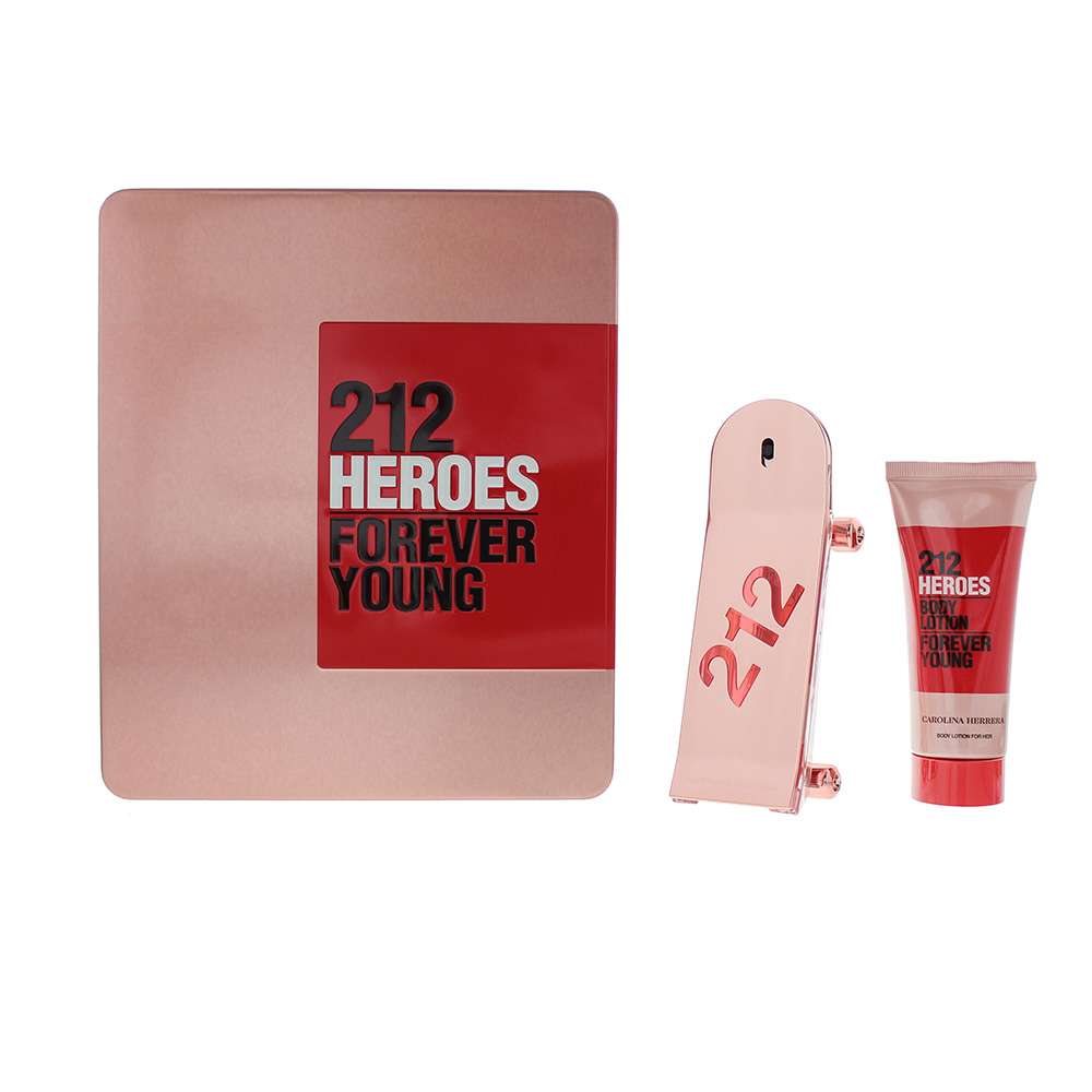 CAROLINA HERRERA 212 Heroes For Her 2 Piece : Eau De Parfum 80ml - Body Lotion 100ml