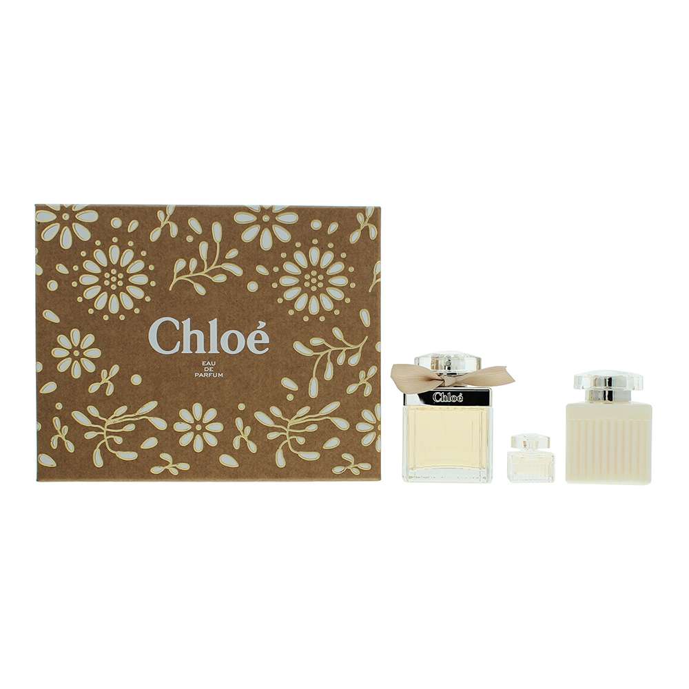 Chloé 3 Piece : Eau De Parfum 75ml - Body Lotion 100ml - Eau De Parfum 5ml