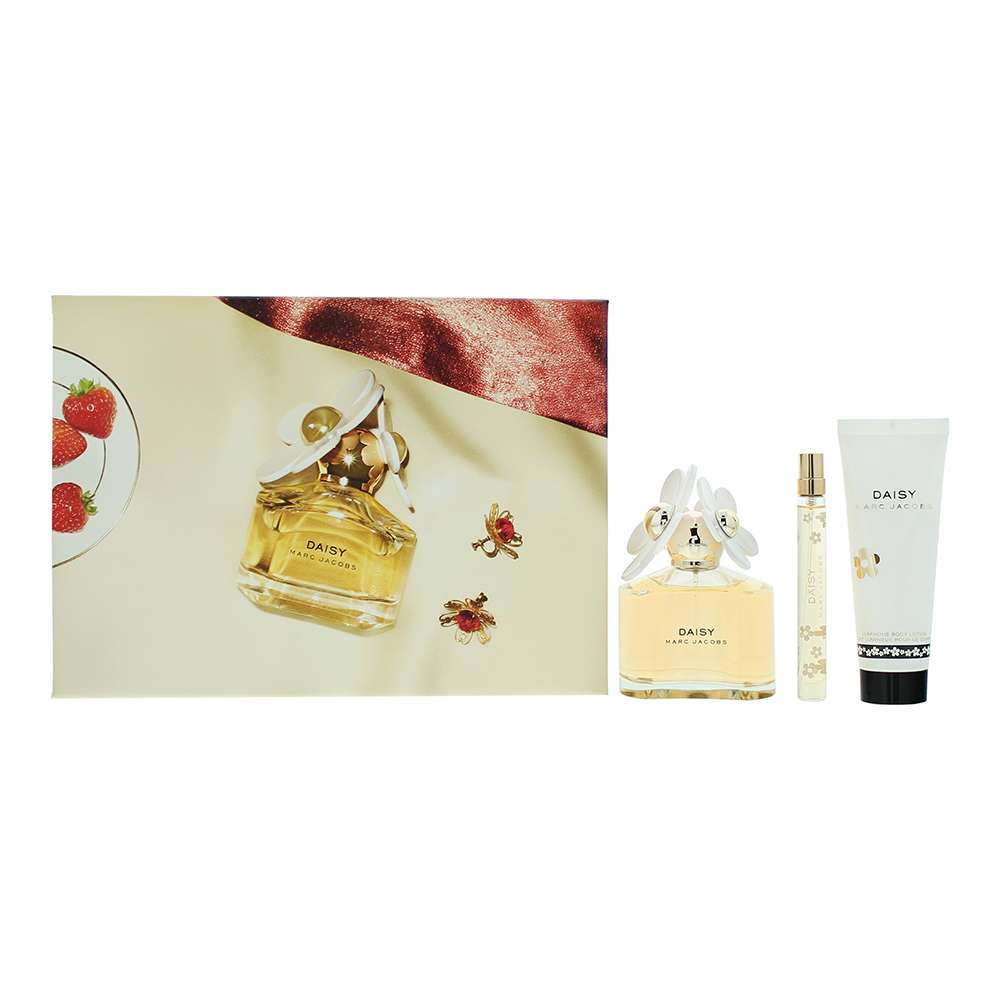 MARC JACOBS Daisy 3 Piece : Eau De Toilette 100ml - Body Lotion 75ml - Eau De Toilette 10ml