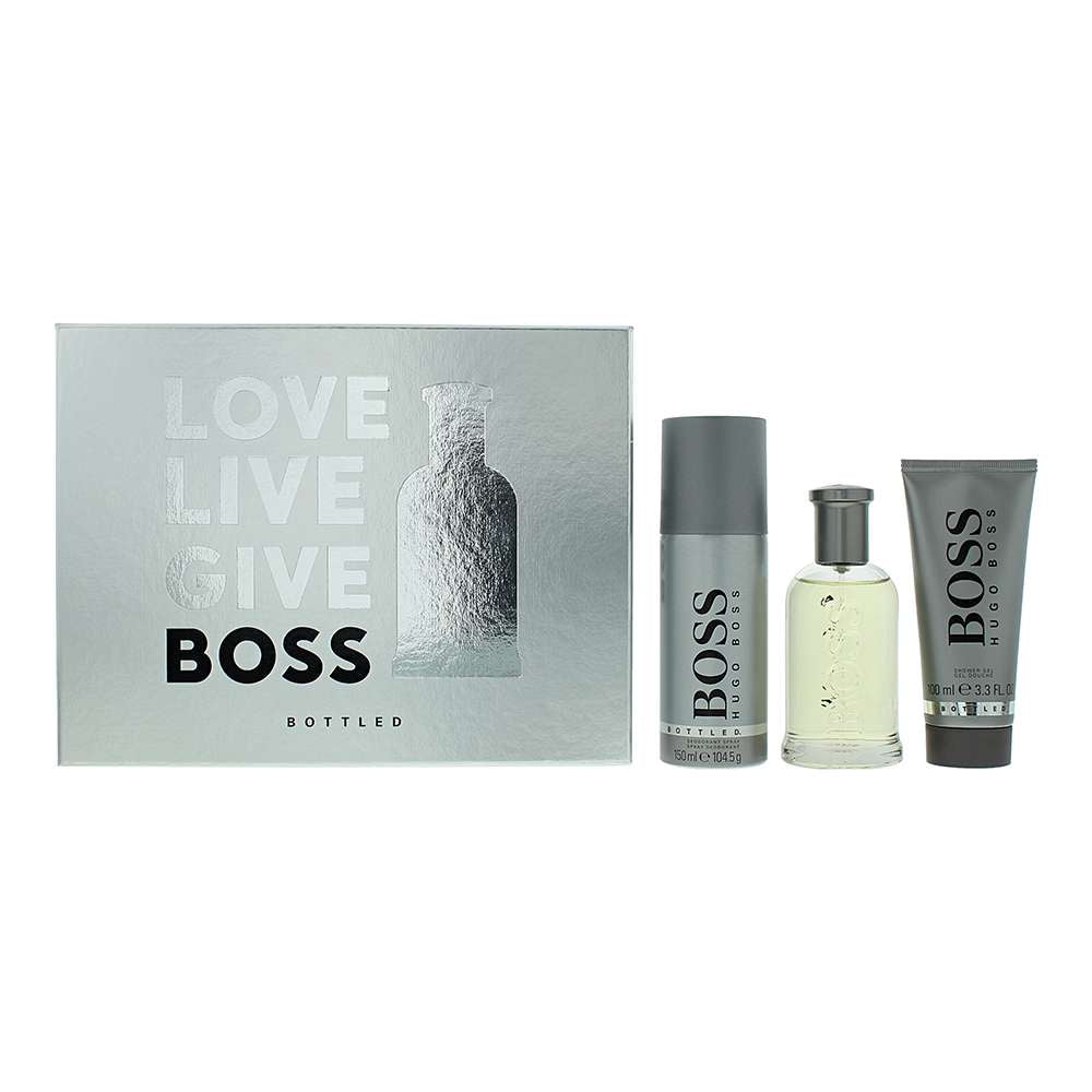 Hugo Boss Bottled 3 Piece : Eau De Toilette 100ml - Shower Gel 100ml - Deodorant Spray 150ml