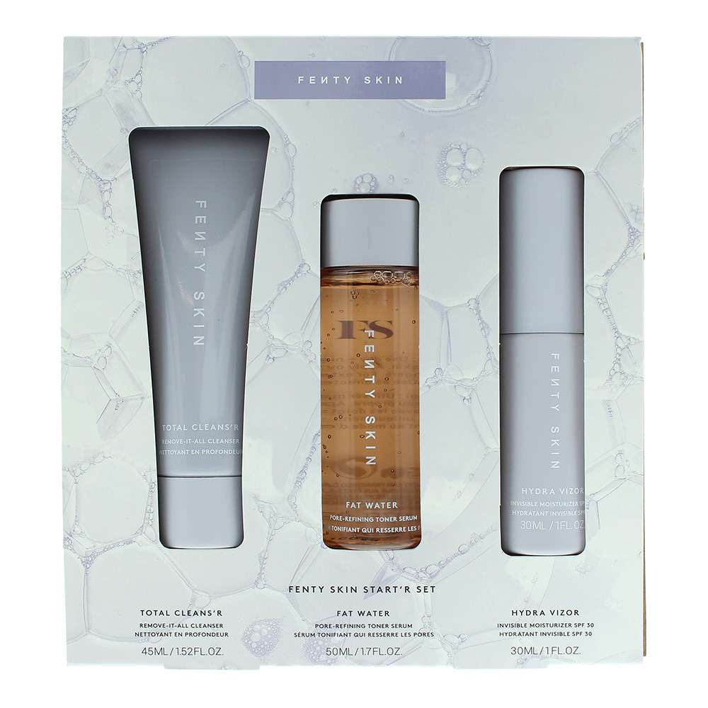 Fenty Beauty Fenty Skin 3 Piece : Cleanser 45ml - Toner 50ml - Moisturiser 30ml