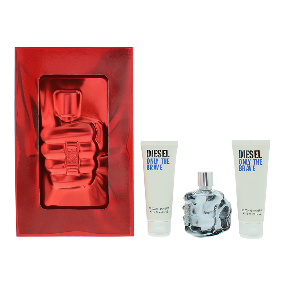 Diesel Only The Brave 3 Piece : Eau De Toilette 75ml - 2 X Shower Gel 75ml