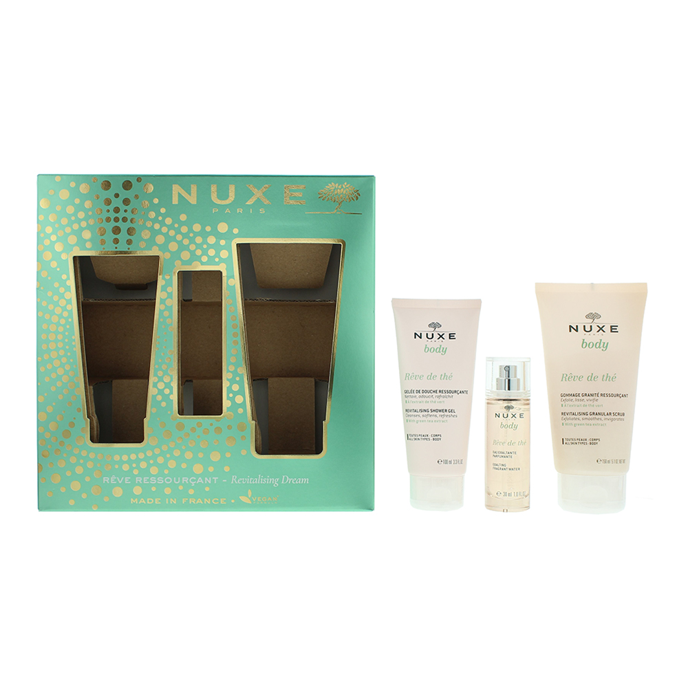 NUXE Body Rêve De Thé - Revitalising Dream 3 Piece : Body Scrub 150ml - Shower Gel 100ml - Scented Water 30ml