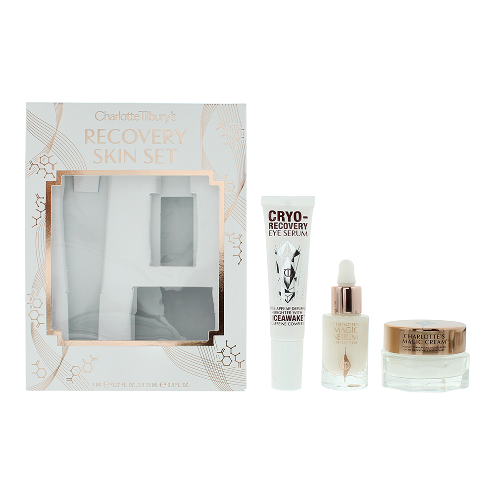 Charlotte Tilbury Recovery 3 Piece : Magic Serum 8ml - Magic Cream 15ml - Cryo Recovery Eye Serum 15ml