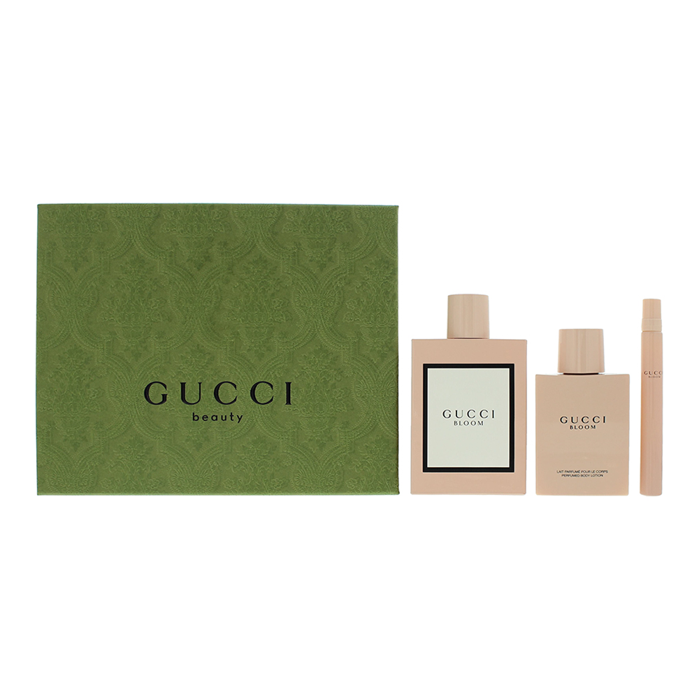 Gucci Bloom 3 Piece : Eau de Parfum 100ml - Body Lotion 100ml - Eau de Parfum 10ml