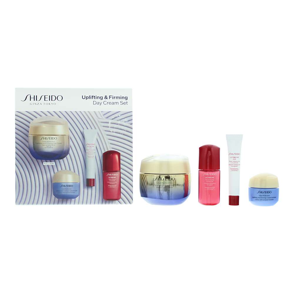 Shiseido Vital Perfection 4 Piece : Cream 50ml - Overnight Firming Treatment 15ml - Power Infusing Concentrate 10ml - Eye Cream 3ml