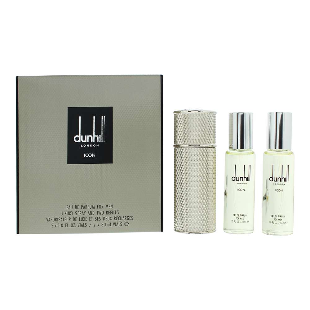 Dunhill Icon 3 Piece : Eau De Parfum 30ml - Eau De Parfum 30ml - Travel Spray Bottle