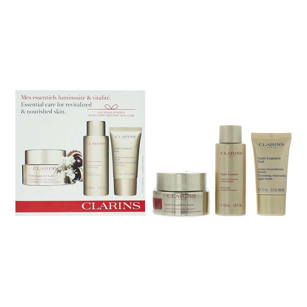 Clarins My Routine 3 Piece : Day Cream 50ml - Night  Cream 15ml - Treatment Essence - 50ml