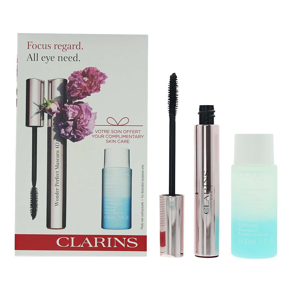 Clarins Wonder Perfect 2 Piece : Mascara 8ml - Make-Up Remover 30ml