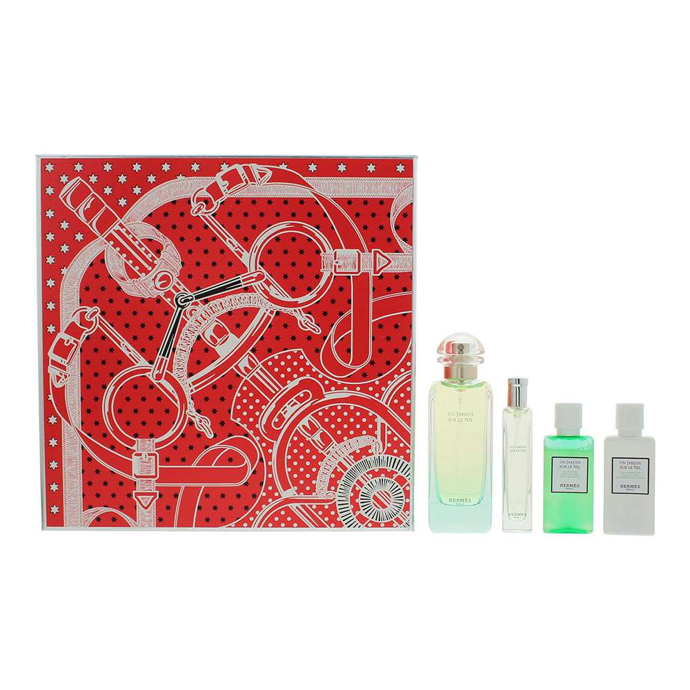 HERMÈS Un Jardin Sur Le Nil 4 Piece : Eau de Toilette 100ml - Eau de Toilette 15ml - Body Lotion 40ml - Shower Gel 40ml