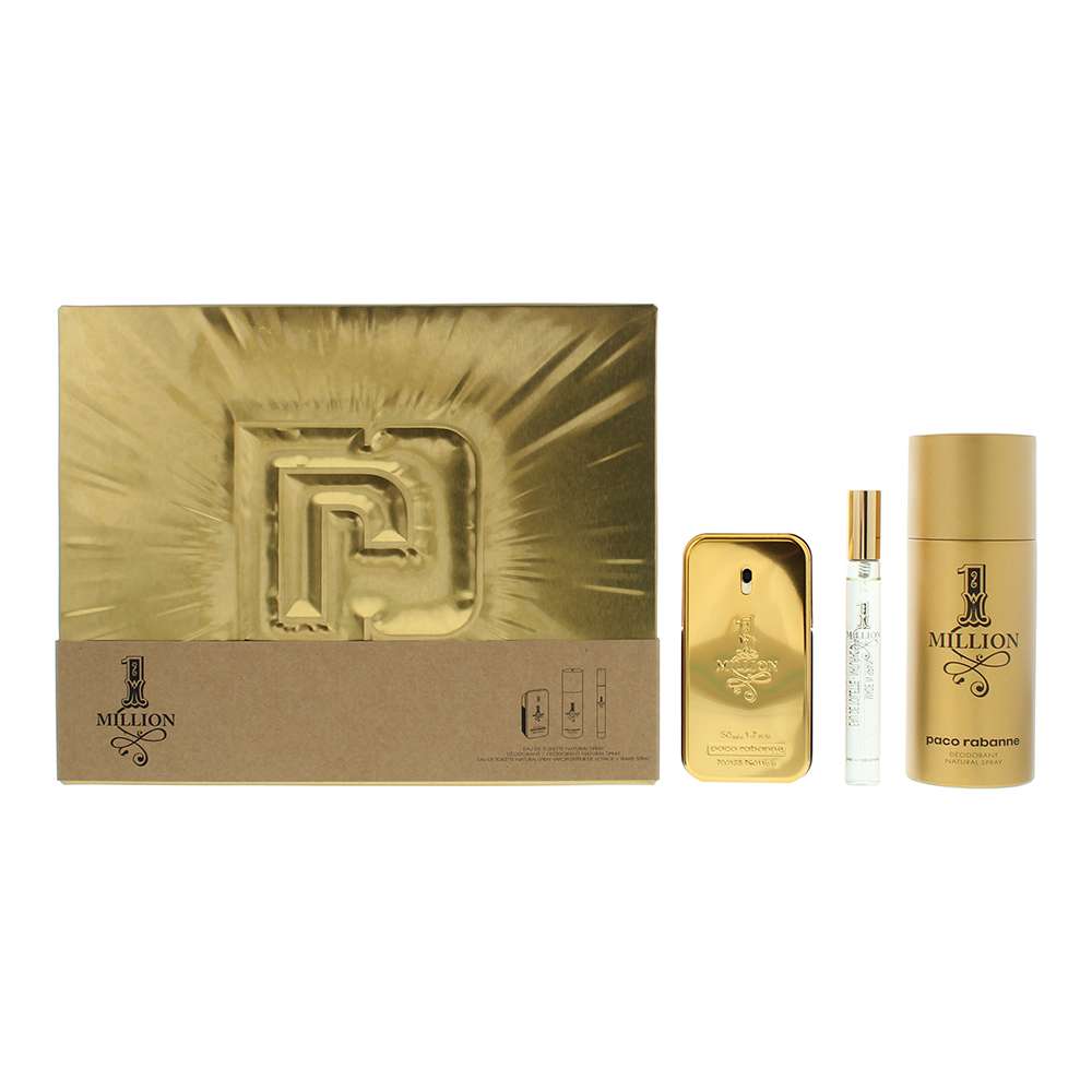 Paco Rabanne 1 Million 3 Piece : Eau de Toilette 50ml - Eau de Toilette