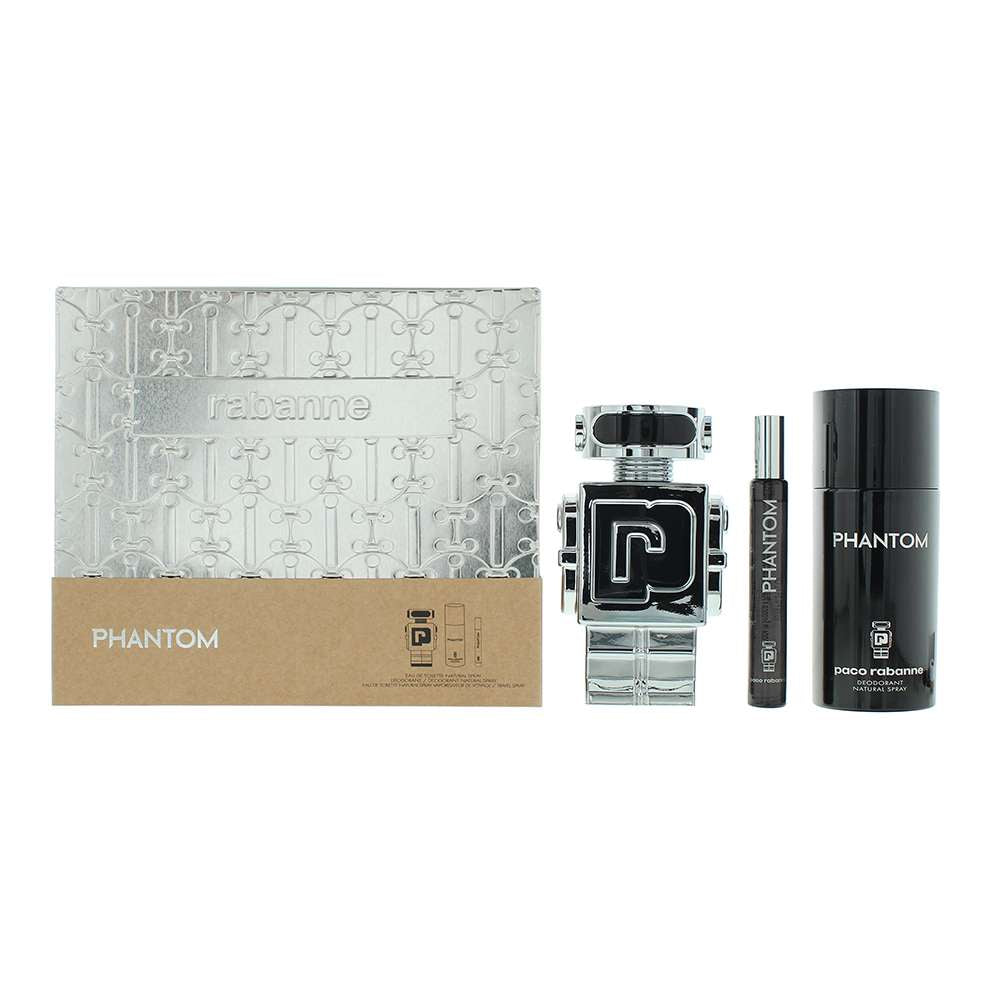 Paco Rabanne Phantom 3 Piece : Eau de Toilette 100ml + Deodorant Spray