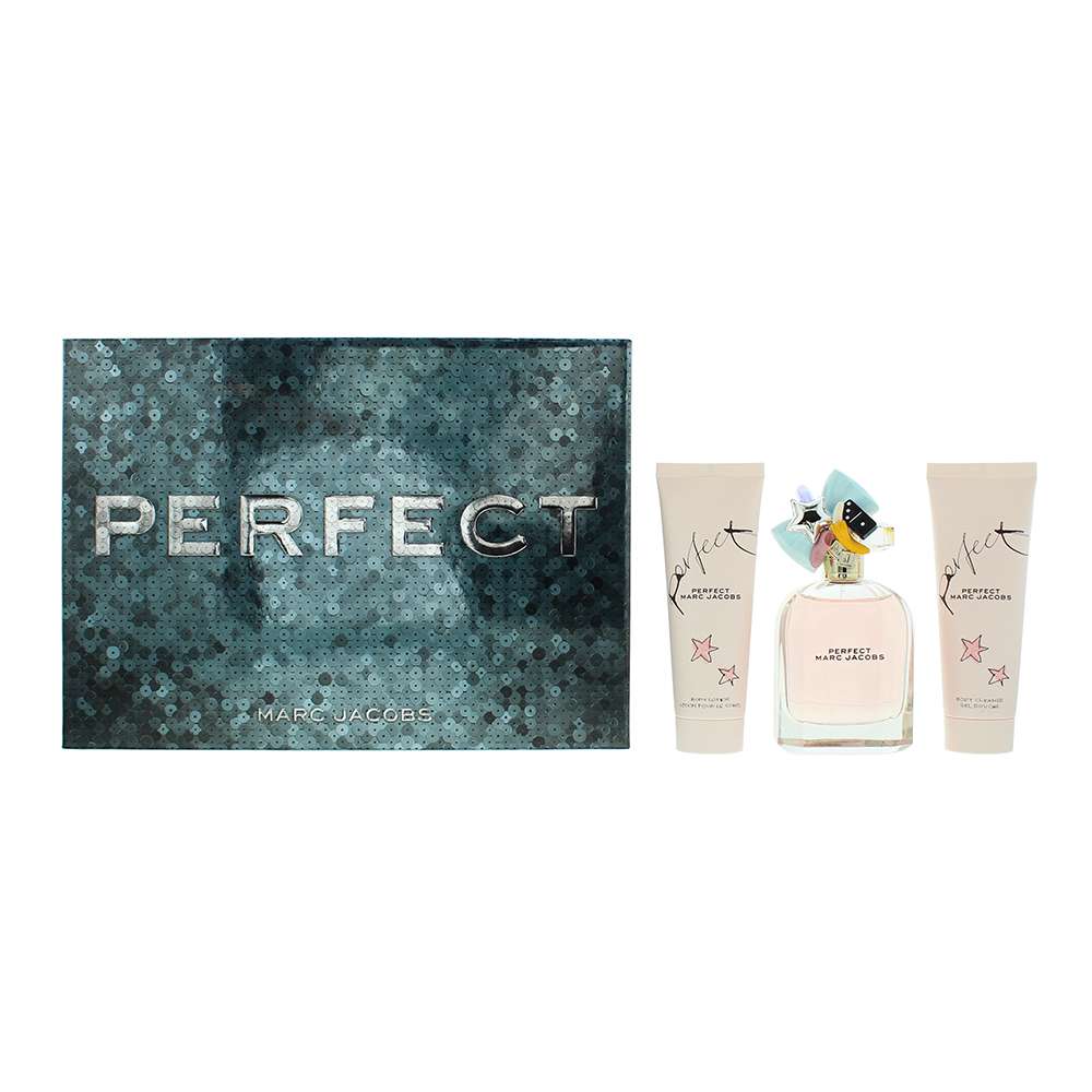 MARC JACOBS Perfect 3 Piece : Eau de Parfum 100ml - Body Lotion 75ml - Shower Gel 75ml